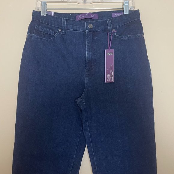 Gloria Vanderbilt Amanda Heritage Fit Jeans Stretch Denim Dark Wash Size 6 NWT - Picture 3 of 6